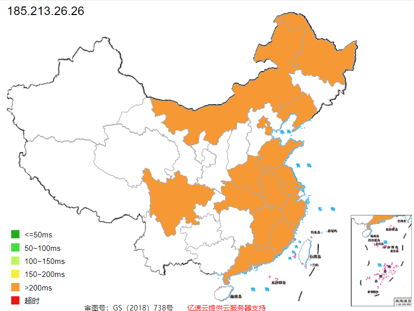 Hosthatch纽约数据机房全国ping