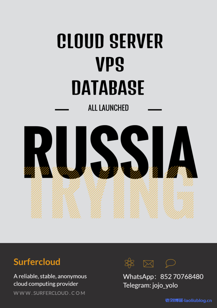 需要俄罗斯VPS和云数据库可考虑SurferCloud,按小时付费,匿名云,可USDT支付